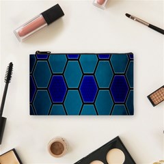 Hexagon Background Geometric Mosaic Cosmetic Bag (small) by Sapixe