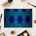 Hexagon Background Geometric Mosaic Cosmetic Bag (Large) Front