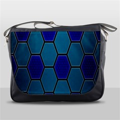 Hexagon Background Geometric Mosaic Messenger Bag by Sapixe