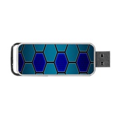 Hexagon Background Geometric Mosaic Portable Usb Flash (two Sides) by Sapixe