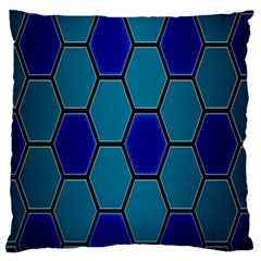 Hexagon Background Geometric Mosaic Standard Flano Cushion Case (one Side) by Sapixe