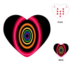 Neon Light Abstract Pattern Lines Playing Cards (heart) by Sapixe