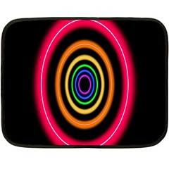 Neon Light Abstract Pattern Lines Double Sided Fleece Blanket (mini)  by Sapixe