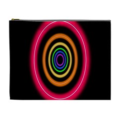 Neon Light Abstract Pattern Lines Cosmetic Bag (xl) by Sapixe