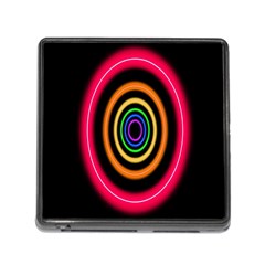 Neon Light Abstract Pattern Lines Memory Card Reader (square 5 Slot) by Sapixe