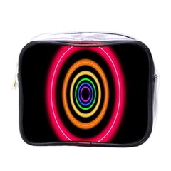 Neon Light Abstract Pattern Lines Mini Toiletries Bag (one Side) by Sapixe