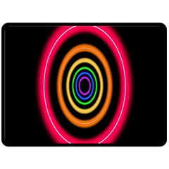 Neon Light Abstract Pattern Lines Fleece Blanket (large)  by Sapixe