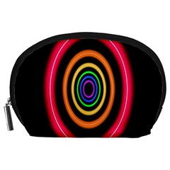 Neon Light Abstract Pattern Lines Accessory Pouch (large)