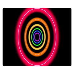 Neon Light Abstract Pattern Lines Double Sided Flano Blanket (small)  by Sapixe