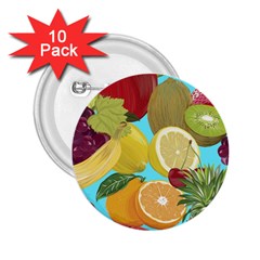 Fruit Picture Drawing Illustration 2 25  Buttons (10 Pack)  by Sapixe