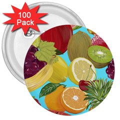 Fruit Picture Drawing Illustration 3  Buttons (100 Pack)  by Sapixe