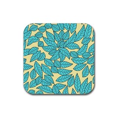 Leaves Dried Leaves Stamping Rubber Coaster (Square) 