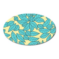 Leaves Dried Leaves Stamping Oval Magnet