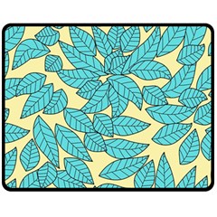 Leaves Dried Leaves Stamping Fleece Blanket (Medium) 