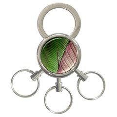 Leaf Banana Leaf Greenish Lines 3-ring Key Chains by Sapixe