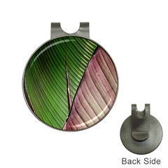 Leaf Banana Leaf Greenish Lines Hat Clips With Golf Markers by Sapixe