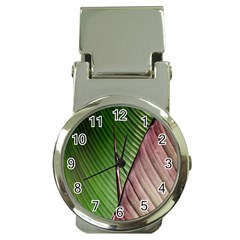 Leaf Banana Leaf Greenish Lines Money Clip Watches by Sapixe