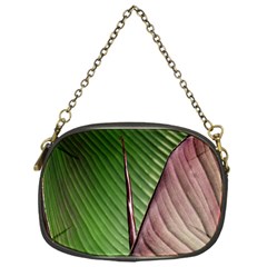 Leaf Banana Leaf Greenish Lines Chain Purse (one Side) by Sapixe