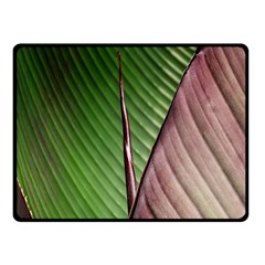 Leaf Banana Leaf Greenish Lines Fleece Blanket (small) by Sapixe