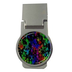 Rainbow Pattern Geometric Texture Money Clips (round)  by Sapixe