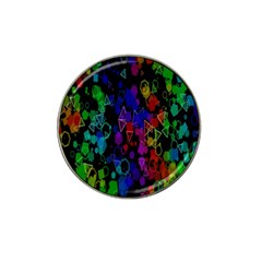 Rainbow Pattern Geometric Texture Hat Clip Ball Marker by Sapixe