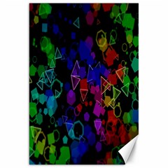 Rainbow Pattern Geometric Texture Canvas 20  X 30  by Sapixe