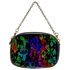 Rainbow Pattern Geometric Texture Chain Purse (one Side) by Sapixe