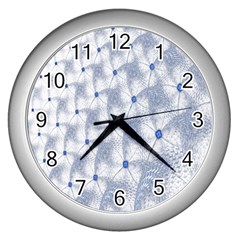 Fractal Art Artistic Pattern Wall Clock (Silver)