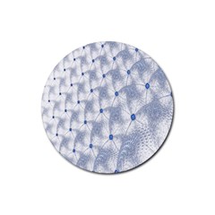 Fractal Art Artistic Pattern Rubber Coaster (Round) 