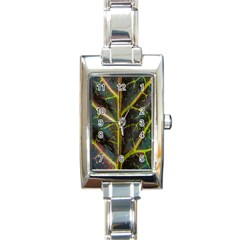 Leaf Abstract Nature Design Plant Rectangle Italian Charm Watch by Sapixe