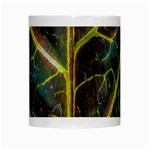 Leaf Abstract Nature Design Plant White Mugs Center