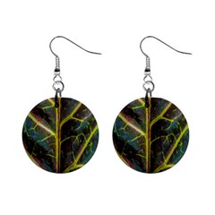 Leaf Abstract Nature Design Plant Mini Button Earrings by Sapixe