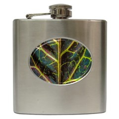 Leaf Abstract Nature Design Plant Hip Flask (6 Oz) by Sapixe