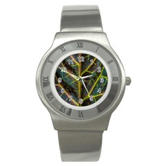 Leaf Abstract Nature Design Plant Stainless Steel Watch by Sapixe