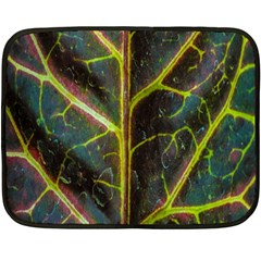 Leaf Abstract Nature Design Plant Fleece Blanket (mini) by Sapixe