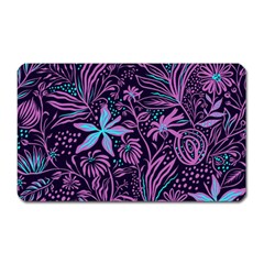 Stamping Pattern Leaves Drawing Magnet (rectangular) by Sapixe