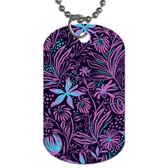 Stamping Pattern Leaves Drawing Dog Tag (two Sides) by Sapixe