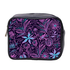 Stamping Pattern Leaves Drawing Mini Toiletries Bag (two Sides) by Sapixe