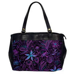 Stamping Pattern Leaves Drawing Oversize Office Handbag by Sapixe