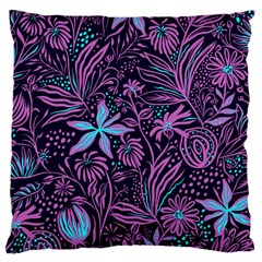 Stamping Pattern Leaves Drawing Large Cushion Case (one Side) by Sapixe