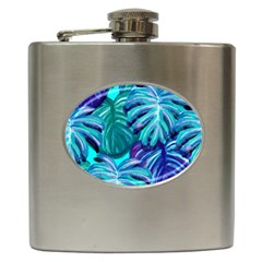 Leaves Tropical Palma Jungle Hip Flask (6 Oz) by Sapixe