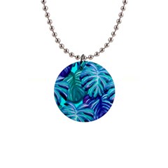 Leaves Tropical Palma Jungle Button Necklaces by Sapixe