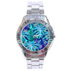 Leaves Tropical Palma Jungle Stainless Steel Analogue Watch by Sapixe