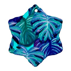 Leaves Tropical Palma Jungle Snowflake Ornament (two Sides)