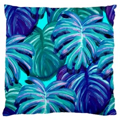 Leaves Tropical Palma Jungle Large Cushion Case (two Sides) by Sapixe