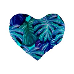 Leaves Tropical Palma Jungle Standard 16  Premium Heart Shape Cushions by Sapixe