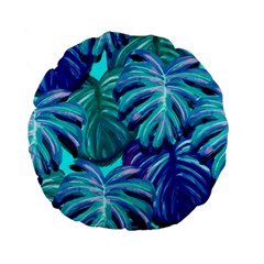 Leaves Tropical Palma Jungle Standard 15  Premium Flano Round Cushions by Sapixe