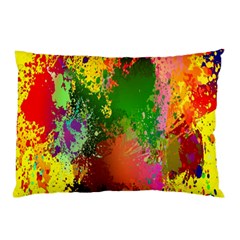 Embroidery Dab Color Spray Pillow Case by Sapixe