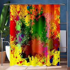 Embroidery Dab Color Spray Shower Curtain 60  X 72  (medium)  by Sapixe