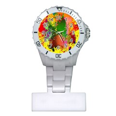 Embroidery Dab Color Spray Plastic Nurses Watch by Sapixe